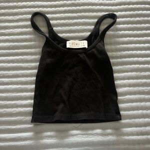 Katwalk boutique black scoop neck tank